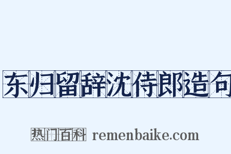东归留辞沈侍郎造句是什么意思的图片